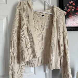 Universal Thread Cream Cable Knit Cardigan
